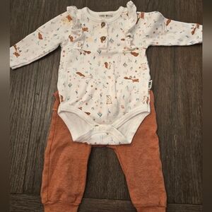 Rabbit + Bear Baby Girls Outfit Size 3-6 Months